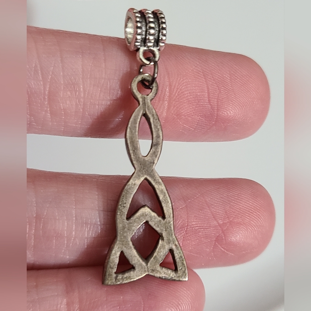Vintage sterling silver celtic knot necklace pendant vtg - Picture 3 of 5